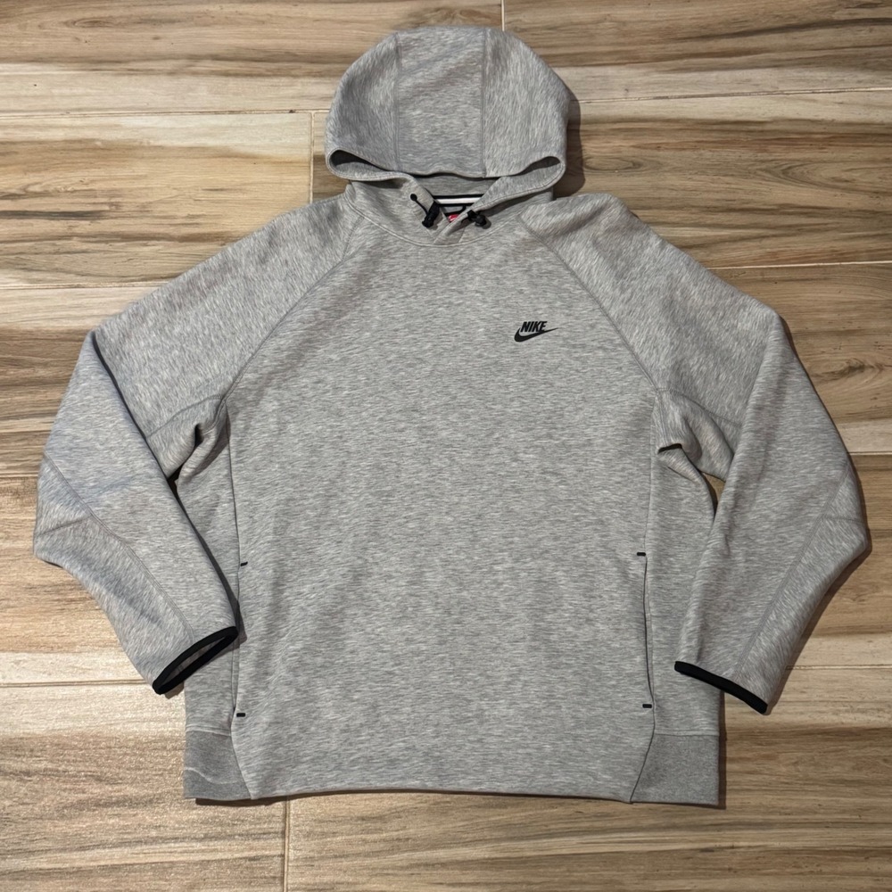 Nike Sportswear Tech Fleece Hoodie Grey Heather FB8016-063 Mens XL Pullover